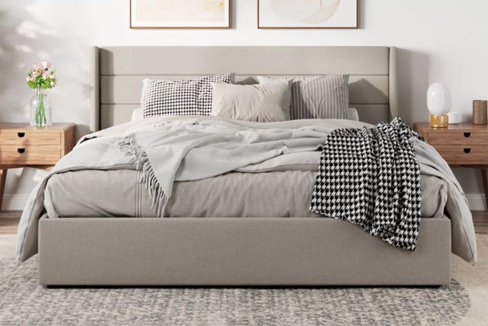 Wayfair Latitude Run Braya Hydraulic Lift-Up Storage Upholstered Platform Bed
