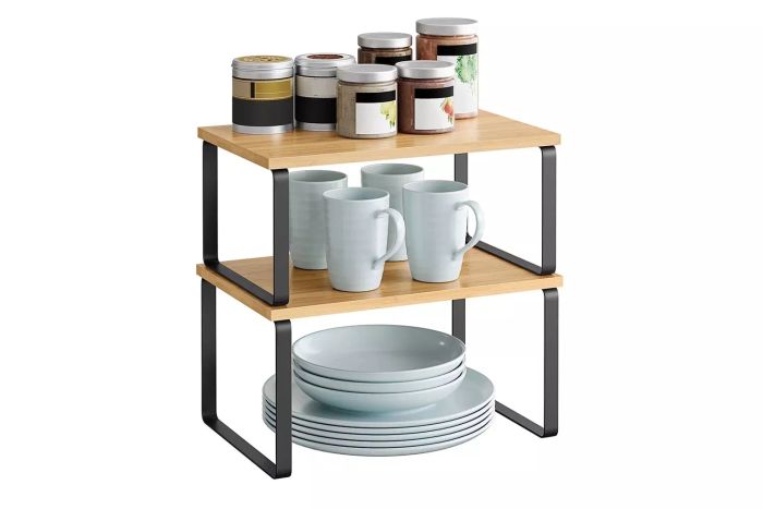 SONGMICS 2 Pack Cabinet Organizers Shelf