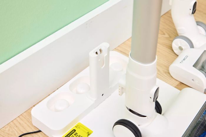 A detailed view of the base of the Tineco Pure One S15 Pro Vacuum.