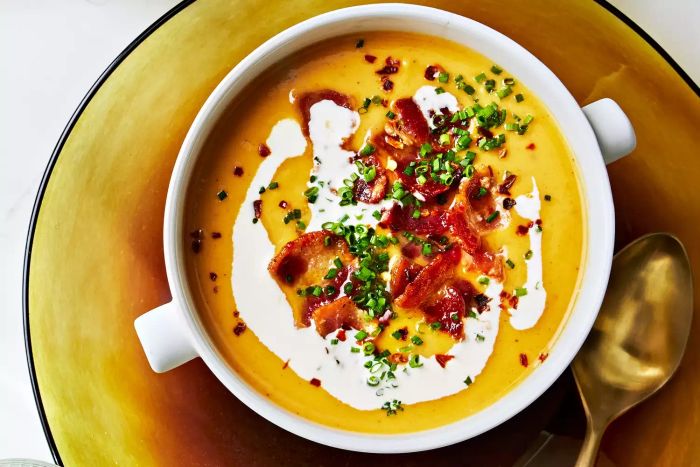 Velvety Sweet Potato and Leek Soup