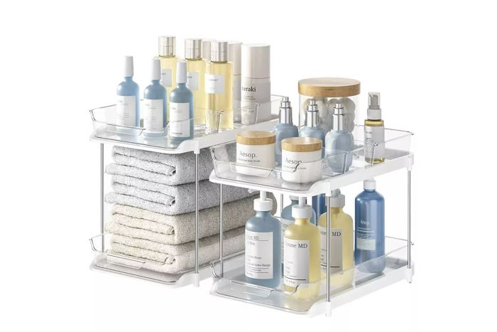 Delamu 2 Pack Set Under Sink Organizers and Storage