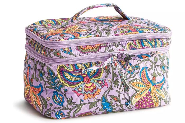 Vera Bradley Women's Cotton Brush Up Cosmetic Case Makeup Bag
