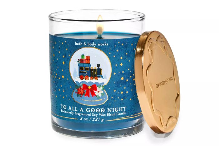 The Bath & Body Works To All A Good Night Single Wick Candle