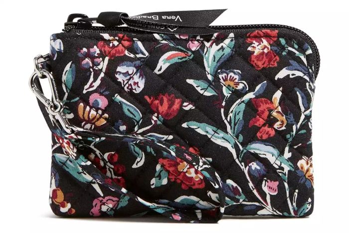 Vera Bradley Women's Cotton Clip & Zip Mini Pouch Wallet