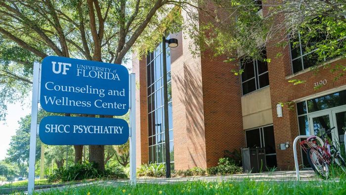 exterior view of the University of Florida's Counseling and Wellness Center