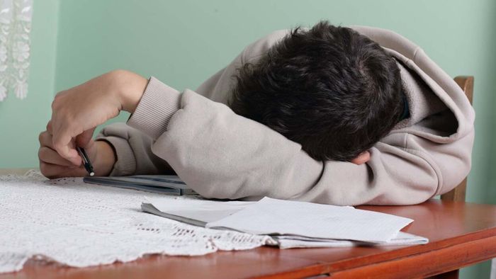 sleepy student