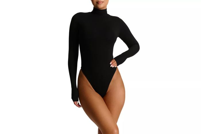 butter turtleneck bodysuit