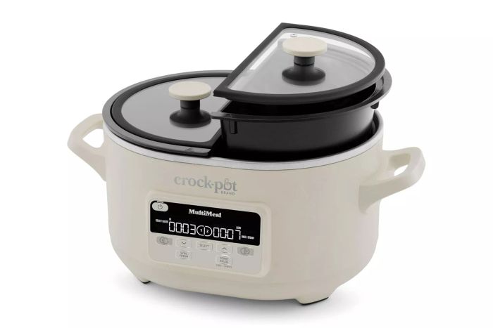 The Crock-Pot MultiMeal Multicooker is both a programmable slow cooker and a versatile appliance featuring a baking function.