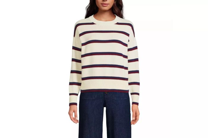 Target presents the Lands' End Women's Drifter Cotton Easy Fit Crew Neck Sweater, a cozy and versatile option for colder days.