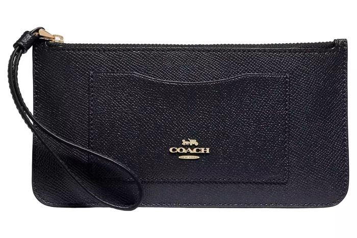 Coach Crossgrain Leather Zip Top Wallet