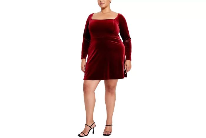 Old Navy Fit & Flare Velvet Mini Dress
