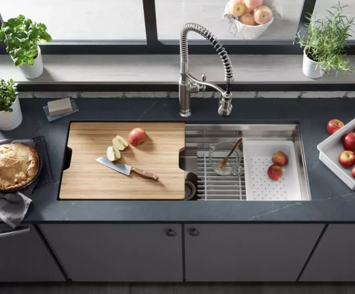 Multi-functional workstation sink