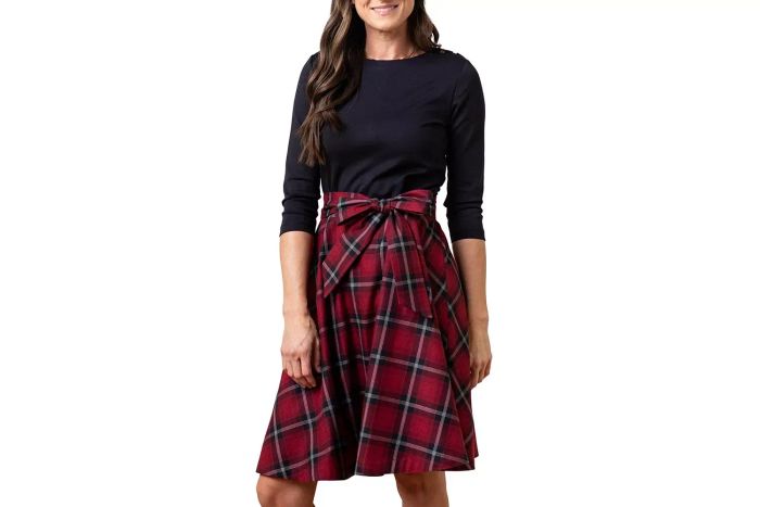 Hope & Henry Women's French Skater Dress