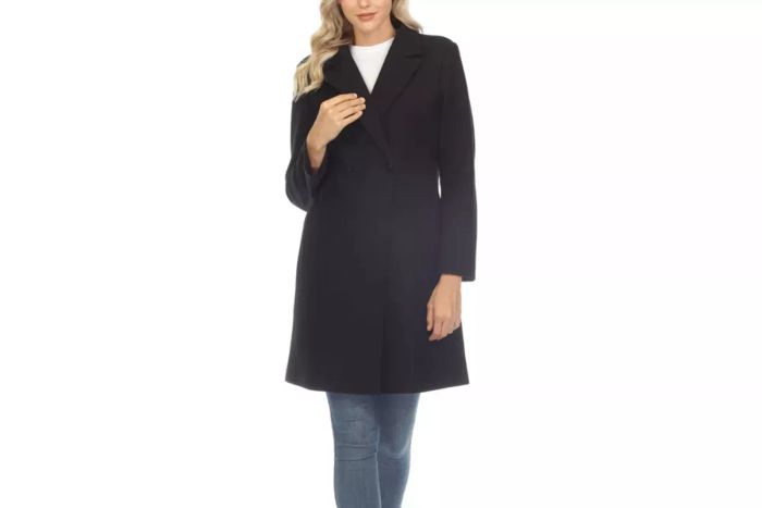 The White Mark Women's Classic Walker Coat from Target offers timeless style and comfort.