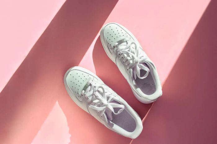 sneakers in sunlight