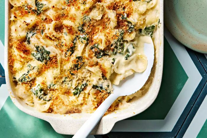 Artichoke and Swiss Chard Pasta with Cheese