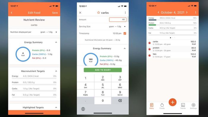 Three screenshots, as mentioned in the caption