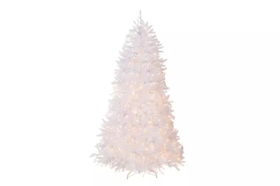 Joss & Main Holiday Aisle Dunhill Fir White Tree with Clear Lights