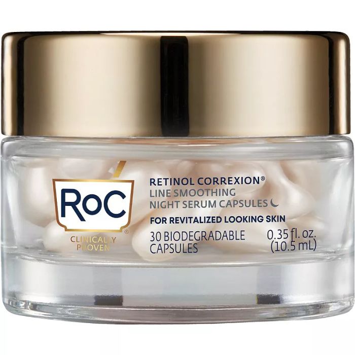 RoC Retinol Correxion Line Smoothing Night Serum Capsules for skincare over 50