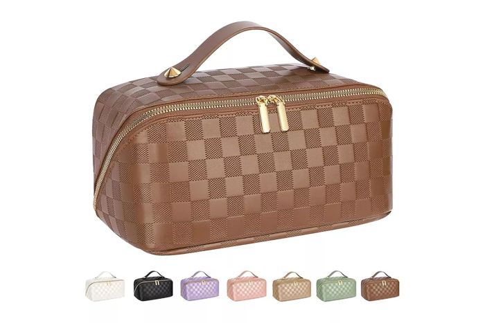 Spacious Travel Cosmetic Bag - Portable Makeup Storage