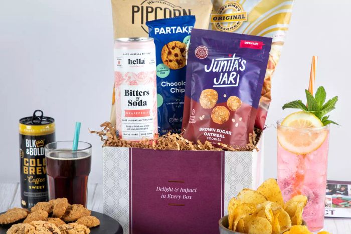The Packed With Purpose Black-Owned Spotlight Gift Basket is a thoughtful gift, celebrating diverse businesses with a range of treats. A perfect gift for anyone looking for something special and meaningful.