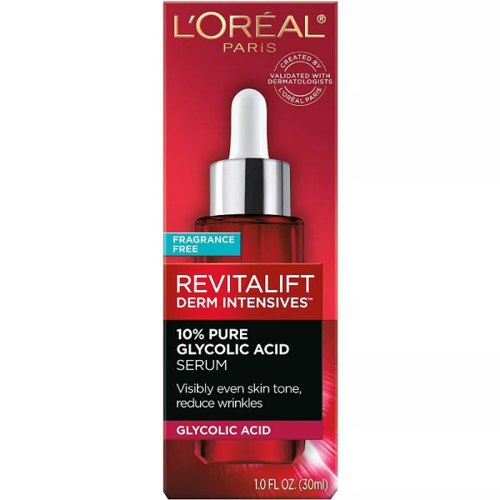 L'Oréal Paris 10% Pure Glycolic Acid Serum for skin care over 50