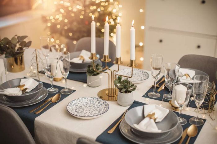 Prepare your holiday table in advance, before your guests start to arrive.