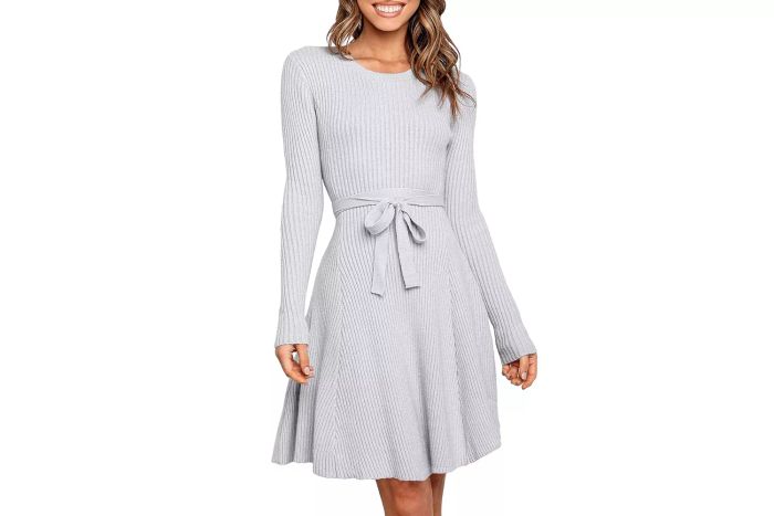 ANRABESS Women's Long Sleeve Midi Dress