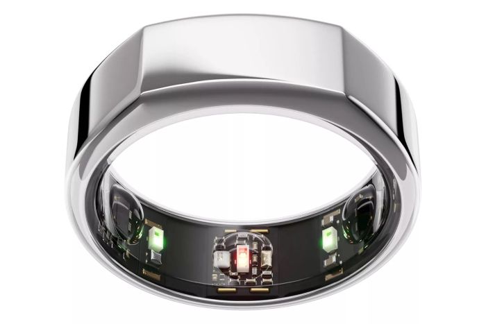 Oura Ring Gen3 Heritage - Silver - Size 8 - Smart Ring - Includes Oura Ring Gen3 Sizing Kit - Sleep Tracker - Heart Rate Monitor - Fitness Tracker - 5-7 Days Battery Life