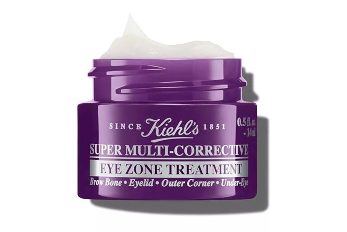 Kiehl's Super Multi-Corrective Eye Cream is an anti-aging treatment that lifts the brow bone area, smooths and firms the eyelids. It contains bilberry seed extract and collagen peptide to promote tighter, smoother-looking skin around the eyes.