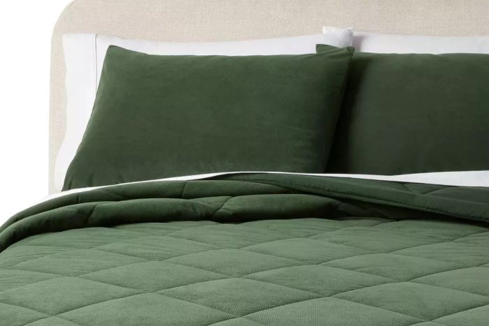 Threshold Velvet Comforter and Sham Set