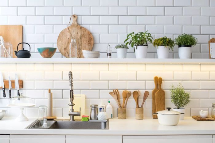 Tile backsplash