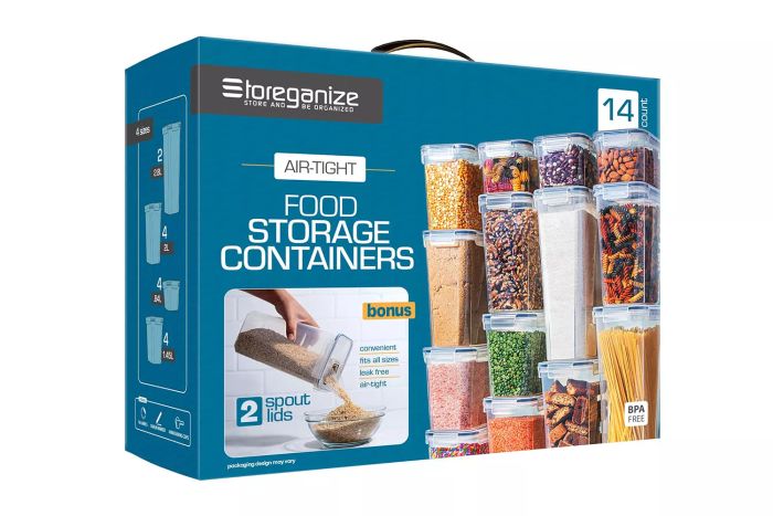Airtight Food Storage Containers With Lids 14pc, Kitchen 