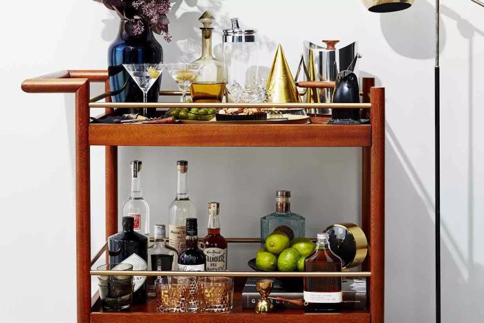 DIY Christmas Decorations for Your Bar Cart