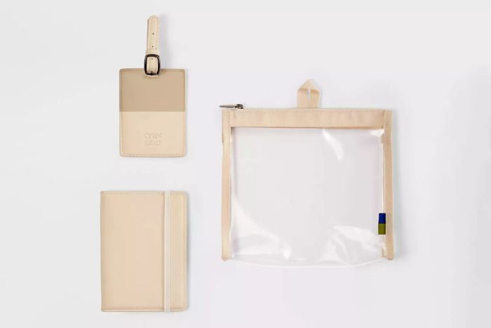 Open Story 2pc Passport Cover & Luggage Tag Set for Effortless Travel Organization