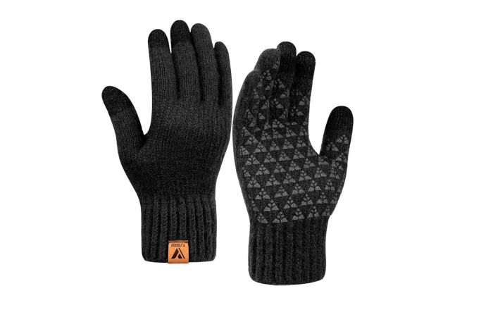 Vgogfly Winter Knit Gloves, designed for warmth, feature full fingers and are suitable for both men and women. These gloves come with an upgraded touch screen capability for convenience.