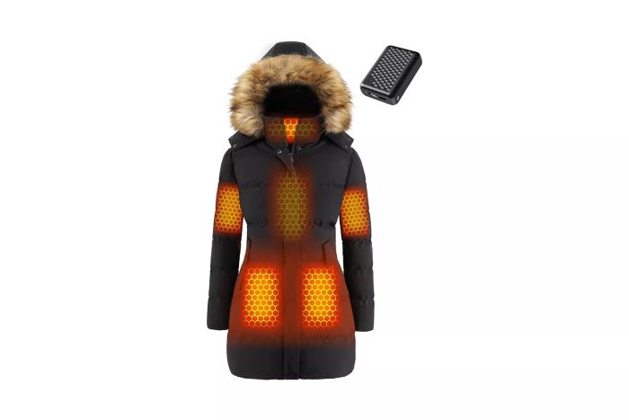 Graphene Women’s Heated Jacket 12V Quick Charge 18400mAh High Capacity