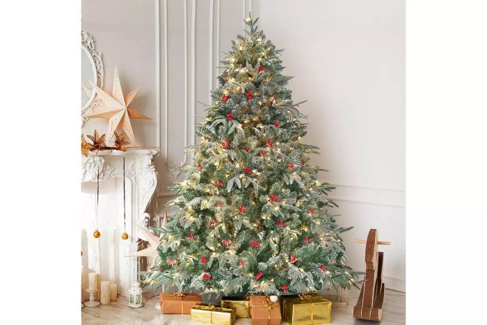 Pre-lit artificial Christmas tree