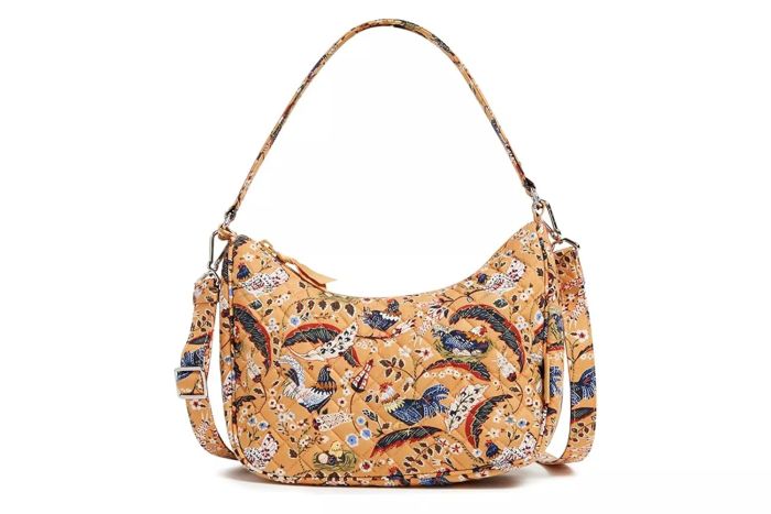 Amazon Vera Bradley Women's Cotton Frannie Crescent Crossbody Purse
