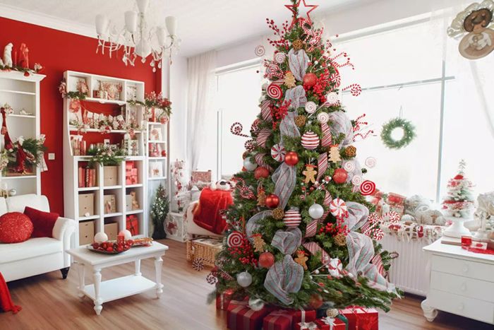WBHome 5 FT Pre-Decorated Artificial Christmas Tree with Ornaments and Lights 2307