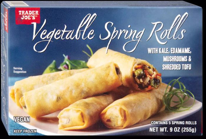 Trader Joe's Vegetable Spring Rolls packaging