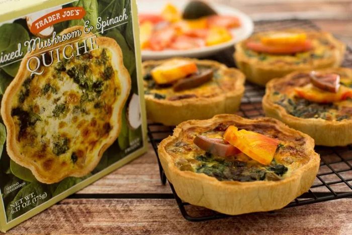 Trader Joe's Mixed Mushroom and Spinach Quiche