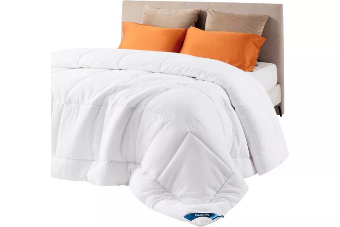 Bedsure Comforter Duvet Insert - Quilted Comforters, Queen Size, All-Season, Down Alternative Bedding with Tabs (White, Queen 88