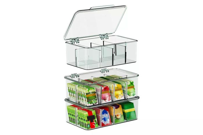 Utopia Home 3-Piece Tea Bag Organizer Set - Stackable Design