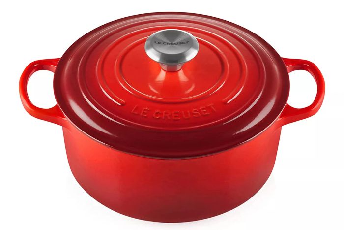 Le Creuset Enameled Cast Iron Signature Round Dutch Oven, 7.25 qt., Cerise