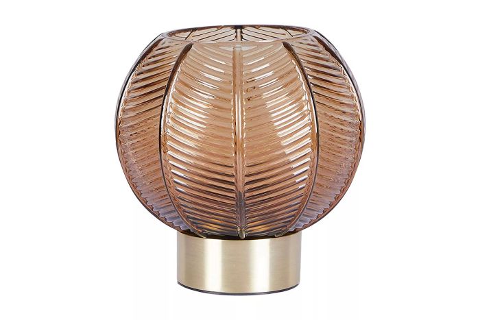 ribbed glass table lamp