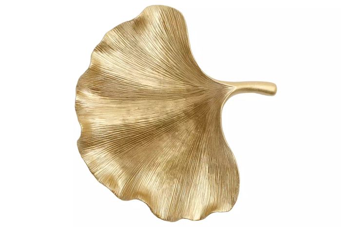 Walmart Leaf Shaped Gold Indoor Tabletop Trinket Tray