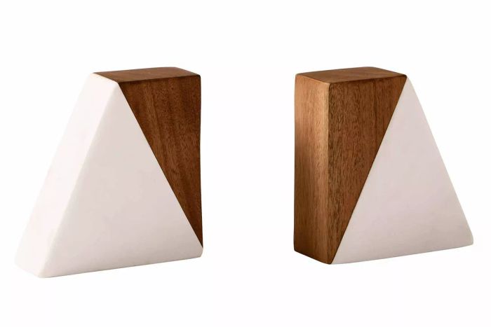 Walmart Better Homes & Gardens Wood and Marble Bookends