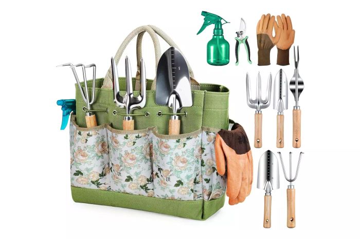 Amazon Grenebo 9-Piece Gardening Tools Set is an ideal choice for anyone starting their gardening journey, providing them with a well-organized set of essential tools.