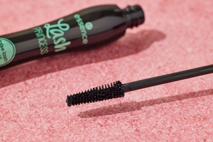 Close-up shot of the Essence Cosmetics Lash Princess False Lash Effect Mascara brush, highlighting its conical shape
